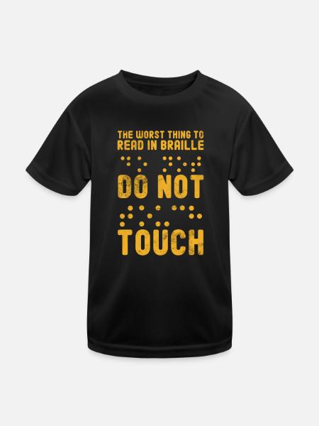 Braille - T-shirt sport Enfant - noir - Devant