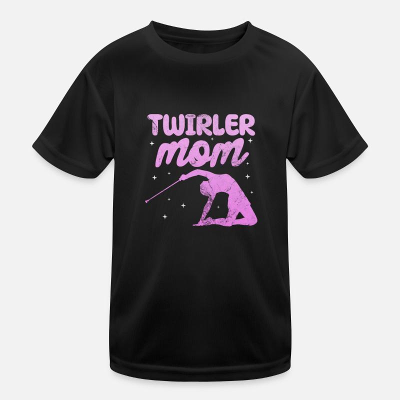 Baton Twirling Kids Functional T-Shirt
