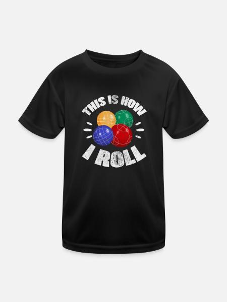 Boccia - Kinder Funktions-T-Shirt - Schwarz - Vorne