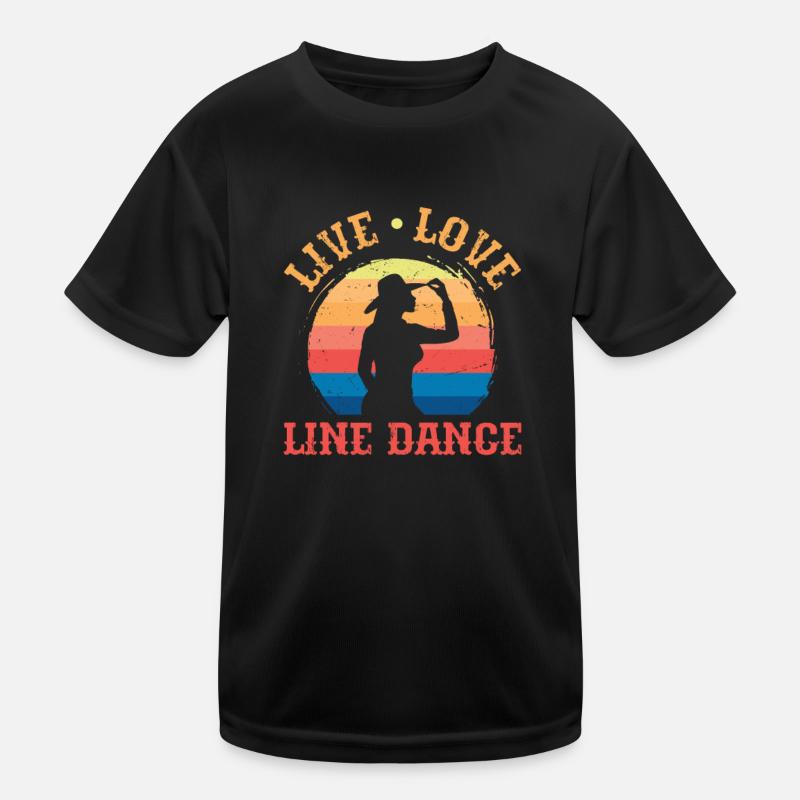 Linedance Country Line Dancer Linedancing Cadeau T-shirt sport Enfant