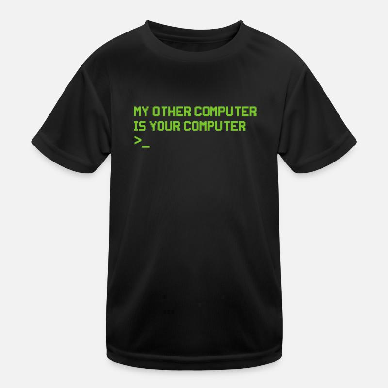 Hacker Coder Computer Hacking Cadeau - T-shirt sport Enfant - noir