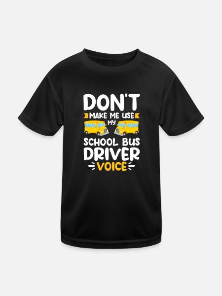 Chauffeur de bus Chauffeur de bus Bus Schuhlbus Cadeau - T-shirt sport Enfant - noir - Devant