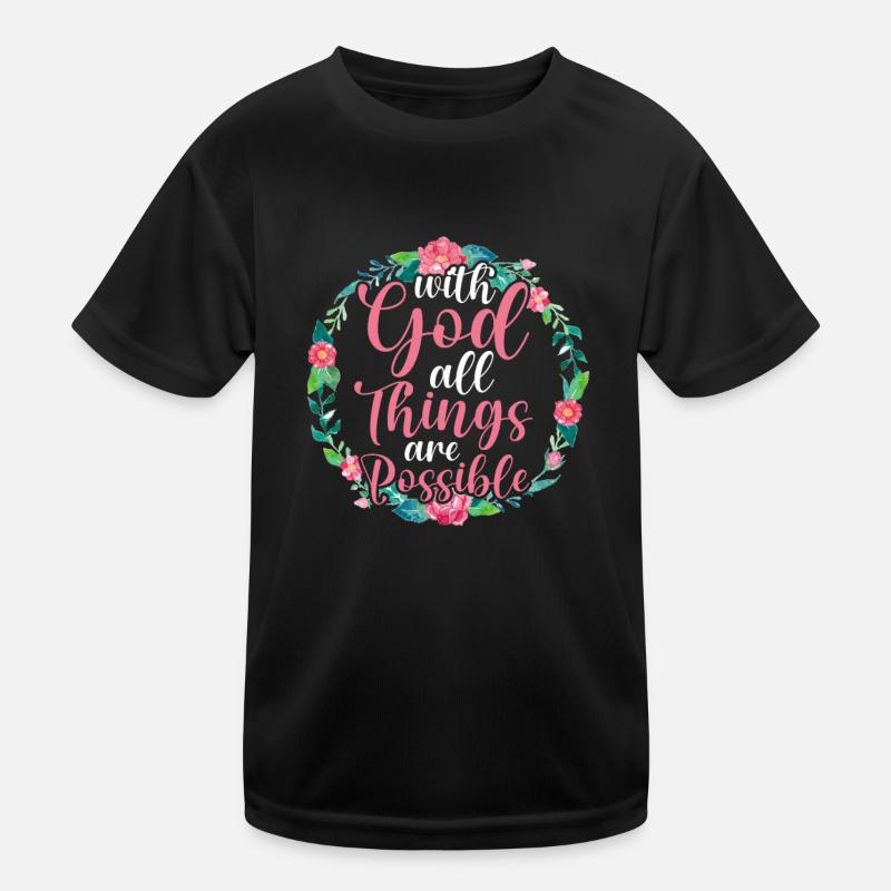 Bibel Bibelvers Christliche Sprüche Jesus Geschenk Kinder Funktions-T-Shirt