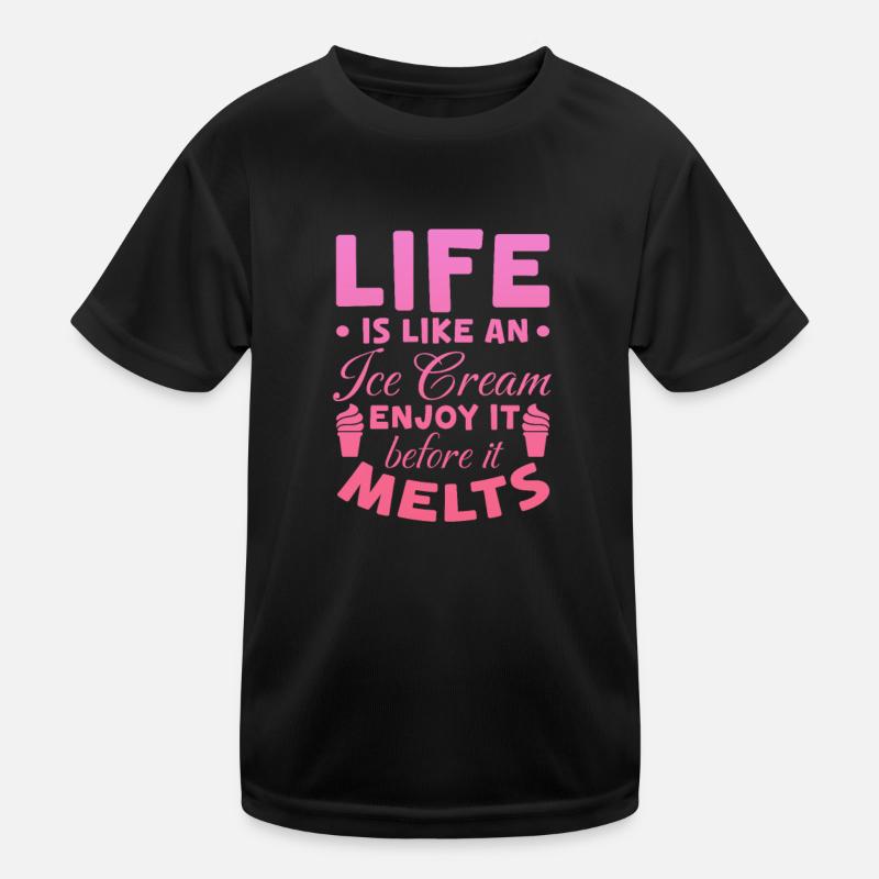 Crème glacée Crème glacée Crème glacée Cadeau d’été T-shirt sport Enfant