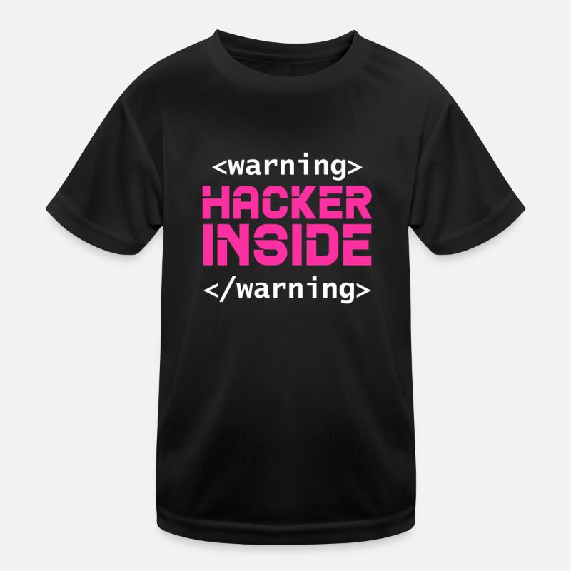 Hacker codeur ordinateur piratage cadeau T-shirt sport Enfant