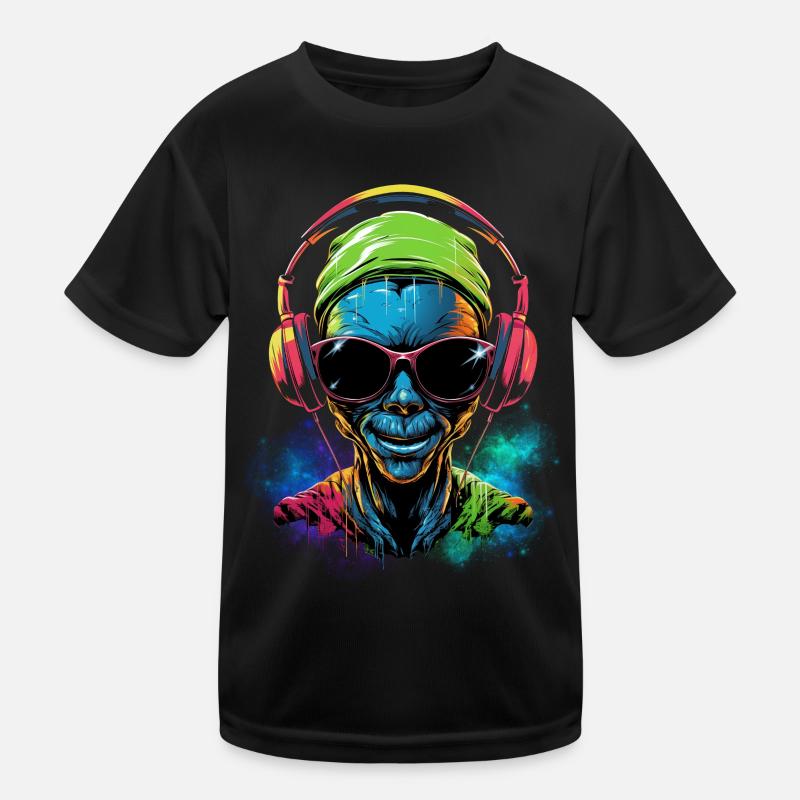 Alien Rave - Kids Functional T-Shirt - black