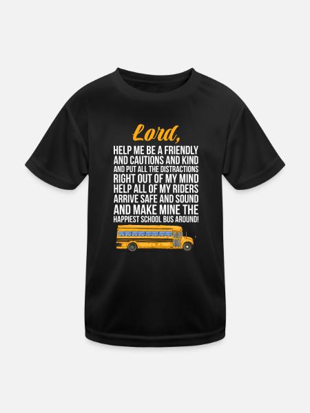 Busfahrer Busfahrerin Bus Schuhlbus Geschenk - Kinder Funktions-T-Shirt - Schwarz - Vorne