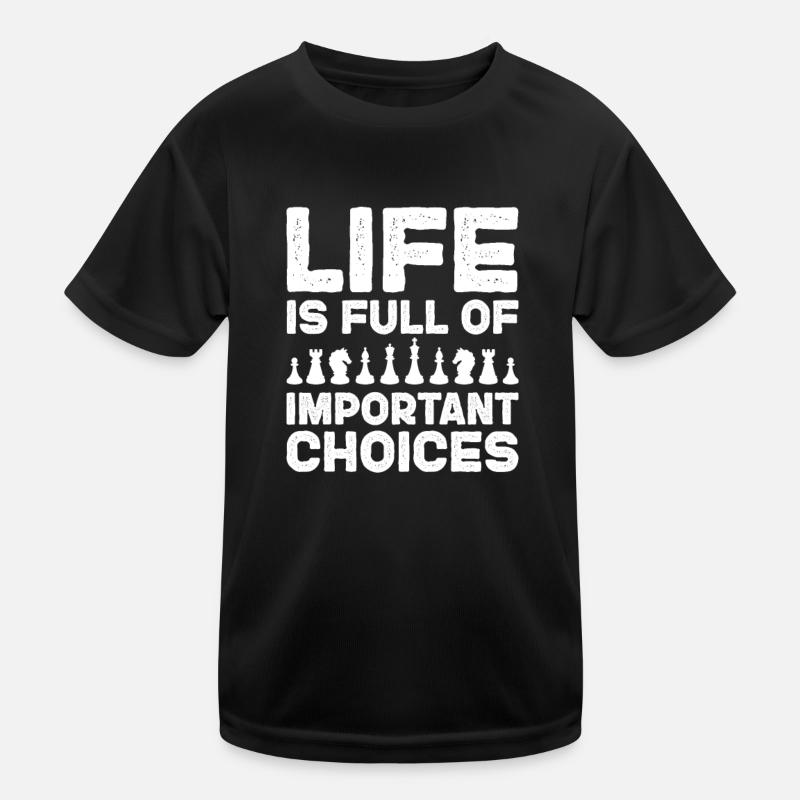 Chess Chessboard Checkmate Chess Player Kids Functional T-Shirt