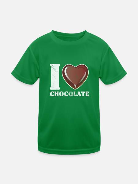 Chocolate - Kids Functional T-Shirt - kelly green - Front