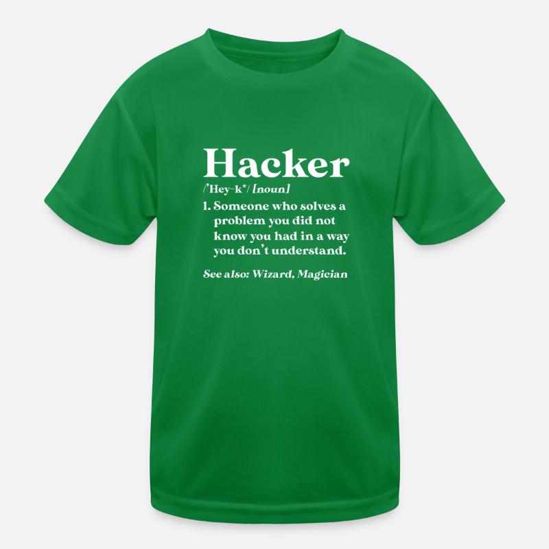 Hacker Coder Computerfreak Nerd Hacking Geschenk Kinder Funktions-T-Shirt