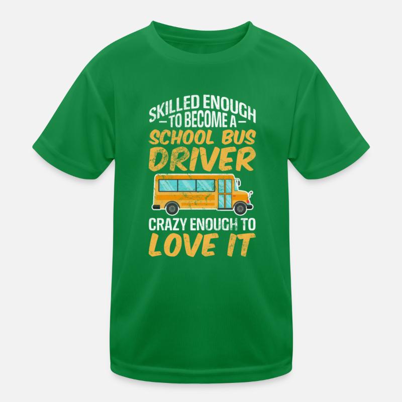 Busfahrer Kinder Funktions-T-Shirt