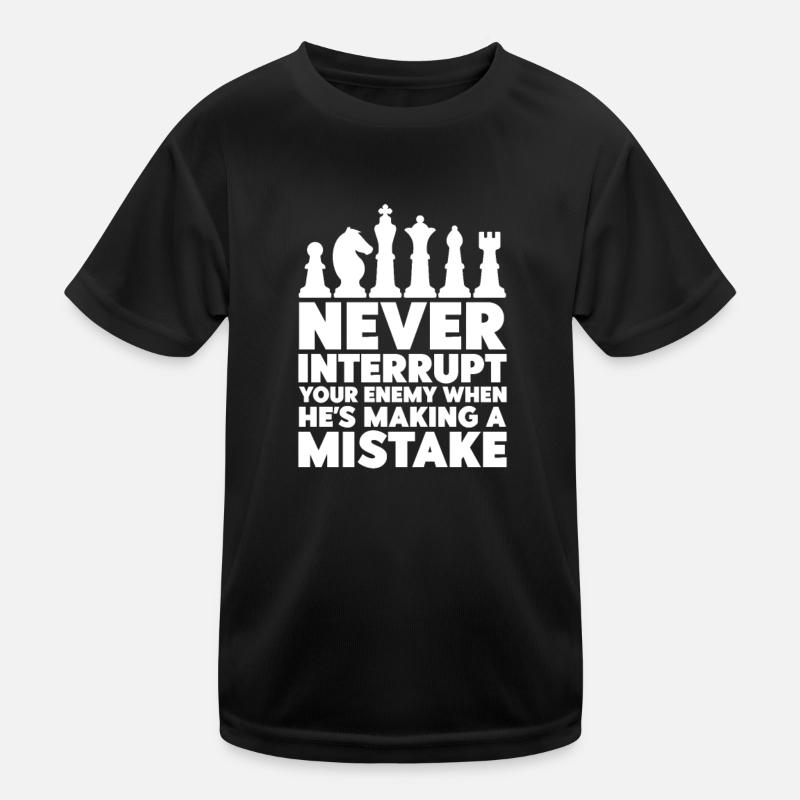 Chess Chessboard Checkmate Chess Player Kids Functional T-Shirt