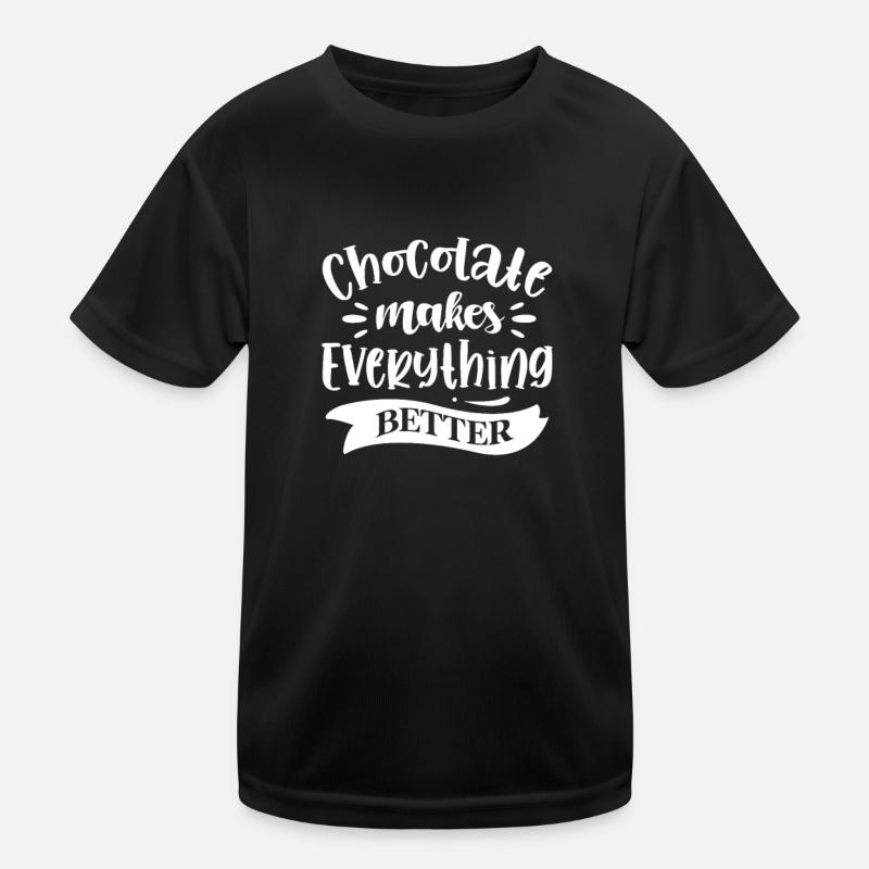 Schokolade Schoko Essen Kakao Geschenk Kinder Funktions-T-Shirt