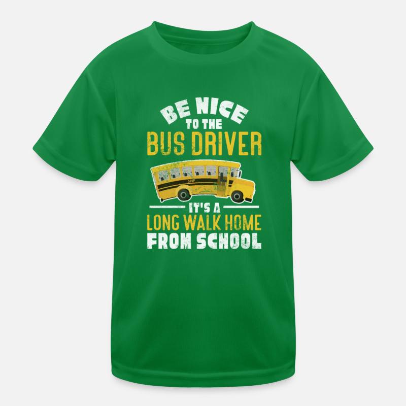 Busfahrer Kinder Funktions-T-Shirt