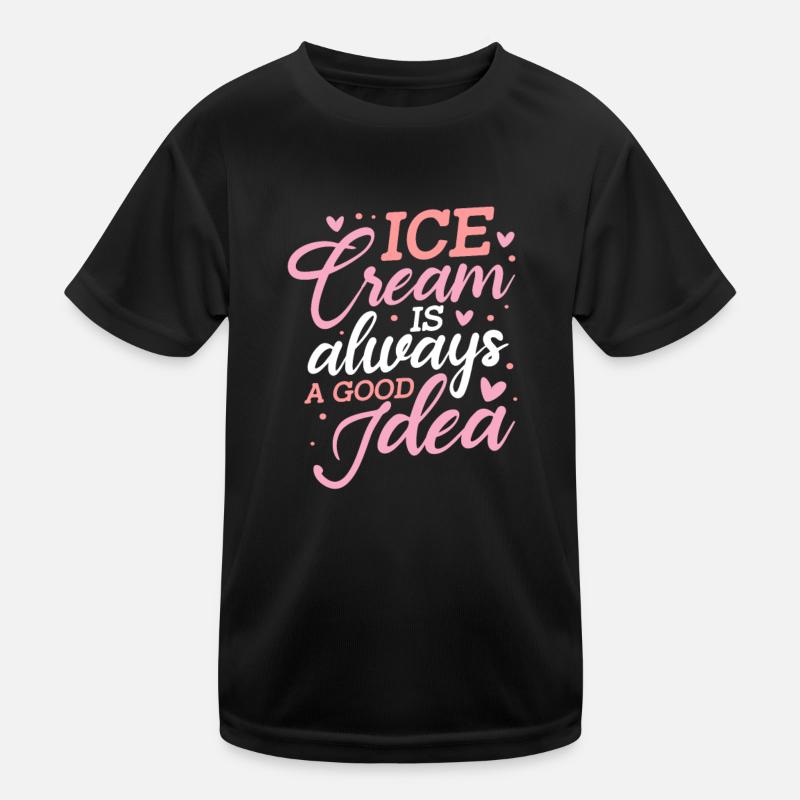 Crème glacée Crème glacée Crème glacée Cadeau d’été T-shirt sport Enfant