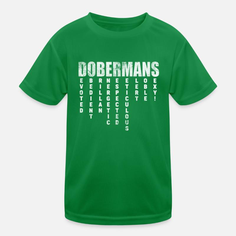 Dobermann Kinder Funktions-T-Shirt