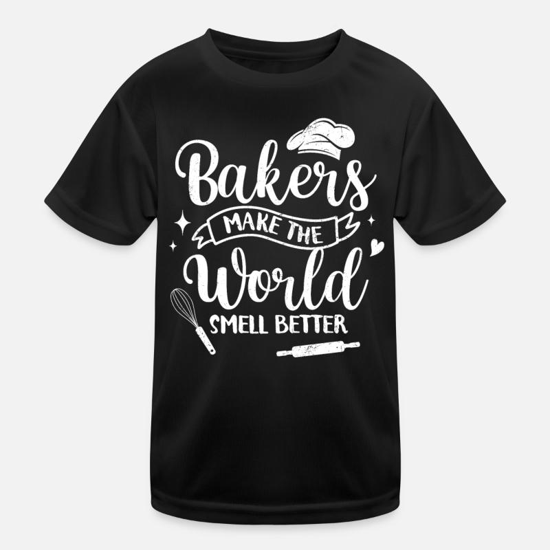 Bäcker - Kinder Funktions-T-Shirt - Schwarz