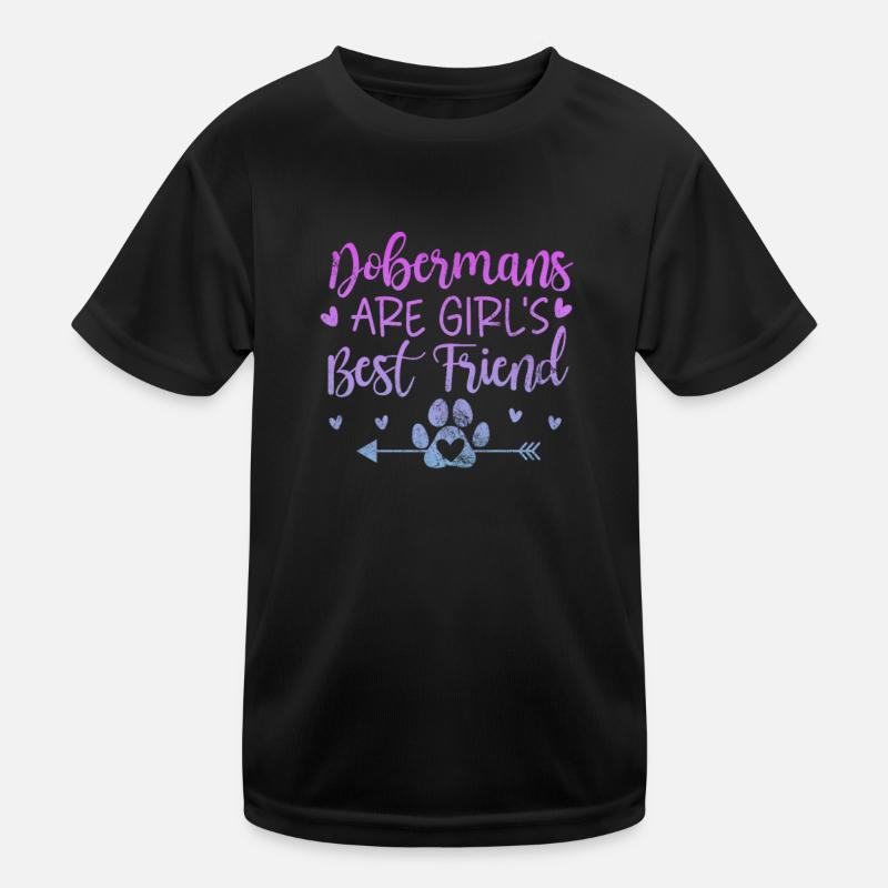 Doberman Kids Functional T-Shirt