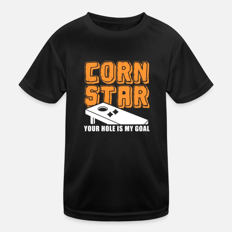 Cornhole Beanbag Sackloch Geschenk Kinder Funktions-T-Shirt