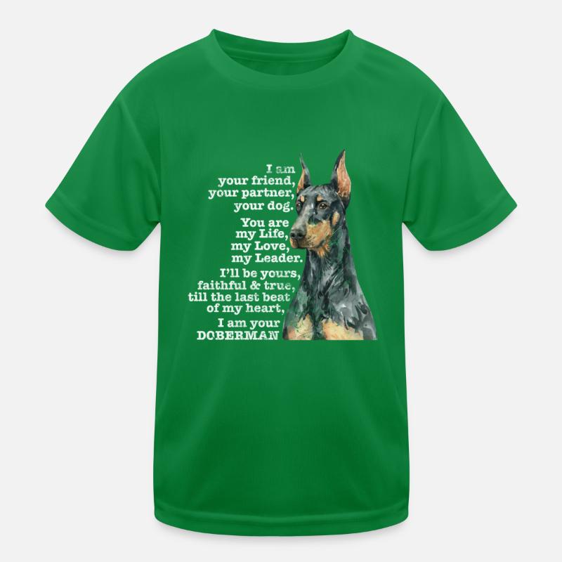 Doberman Kids Functional T-Shirt