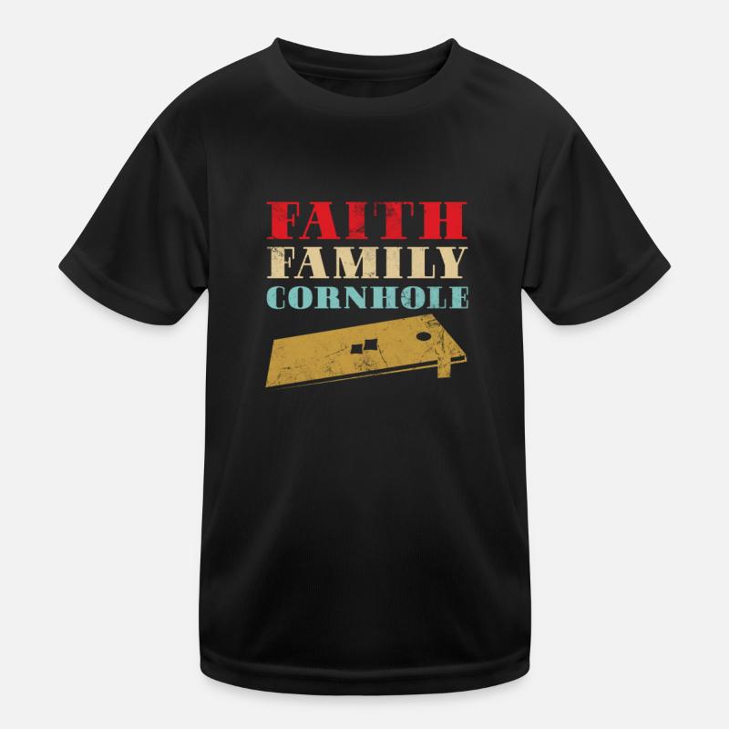 Cornhole Kinder Funktions-T-Shirt
