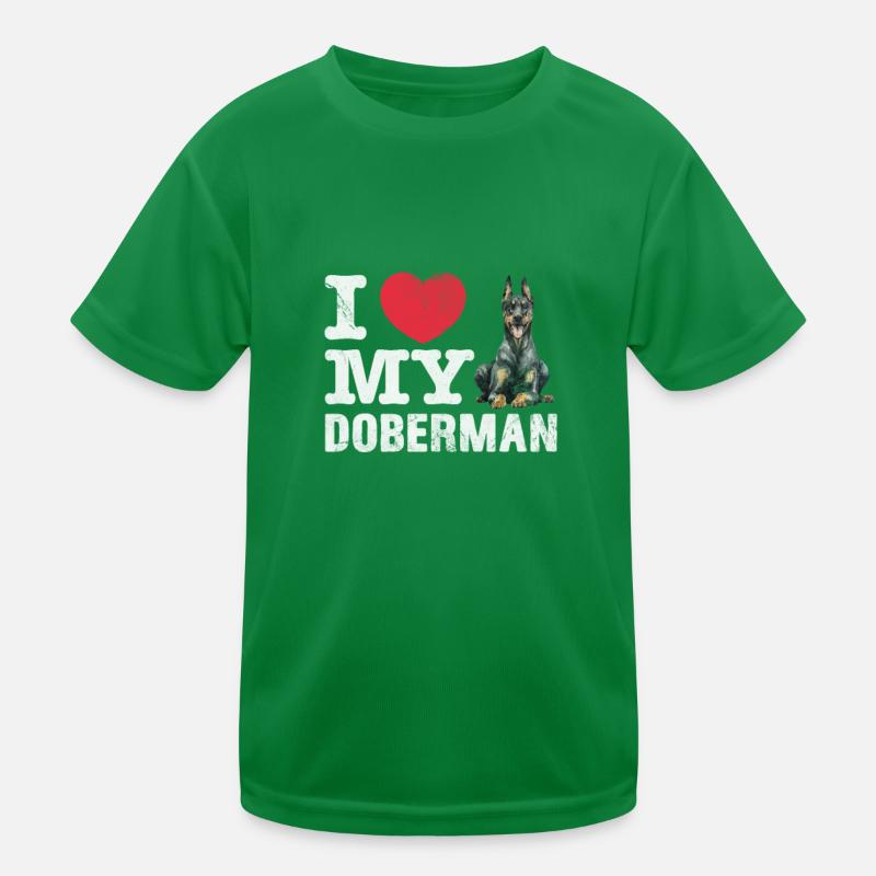 Doberman Kids Functional T-Shirt