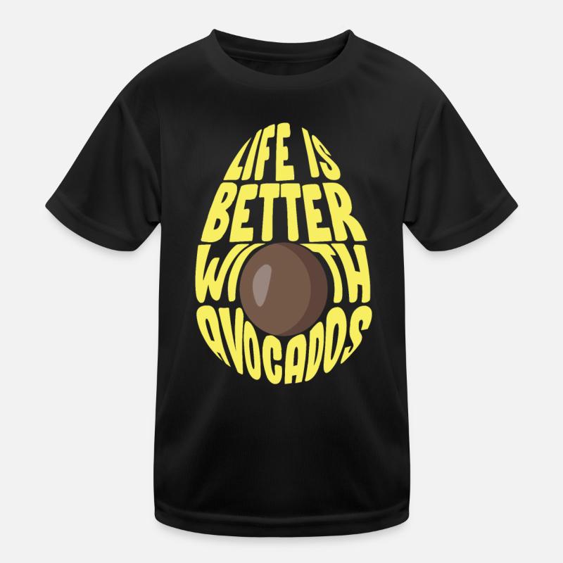Avocado Guacamole Vegan Geschenk Kinder Funktions-T-Shirt