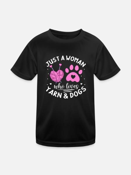 Crochet Knitting Sewing Seamstress Gift - Kids Functional T-Shirt - black - Front