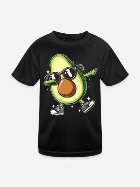 Avocat Guacamole Vegan Cadeau - T-shirt sport Enfant - noir - Devant