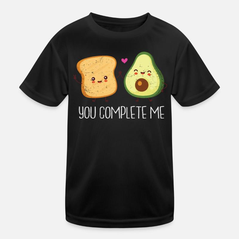Avocado - Kinder Funktions-T-Shirt - Schwarz