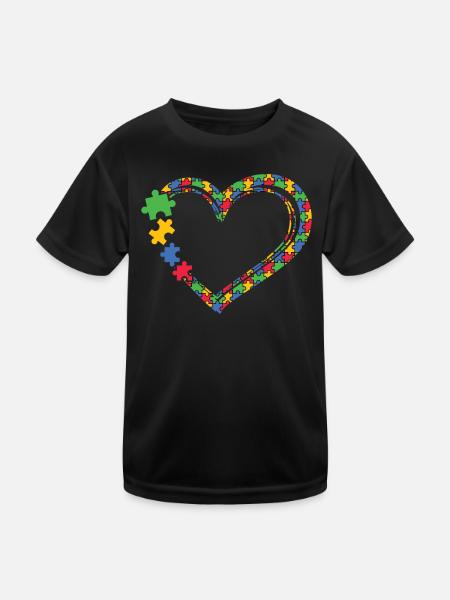 Autism Awareness Day Autistic Gift - Kids Functional T-Shirt - black - Front