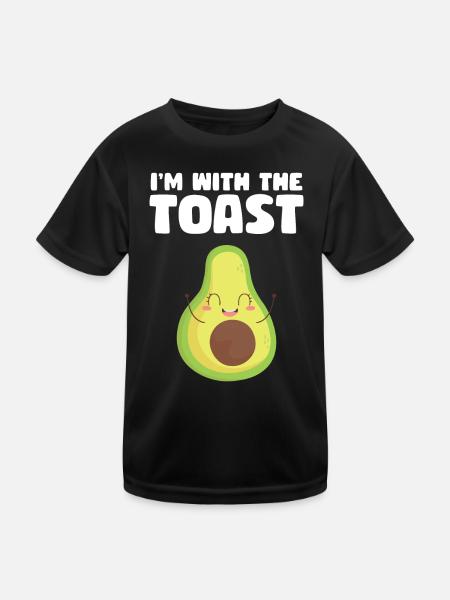 Avocat Guacamole Vegan Cadeau - T-shirt sport Enfant - noir - Devant