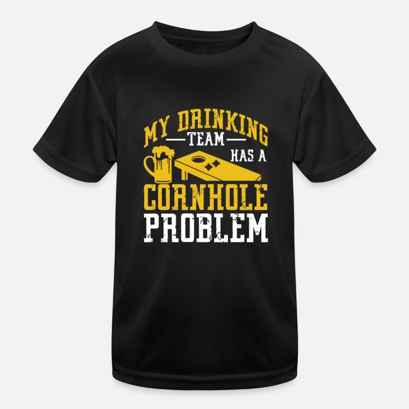 Cornhole Beanbag Sackloch Geschenk Kinder Funktions-T-Shirt