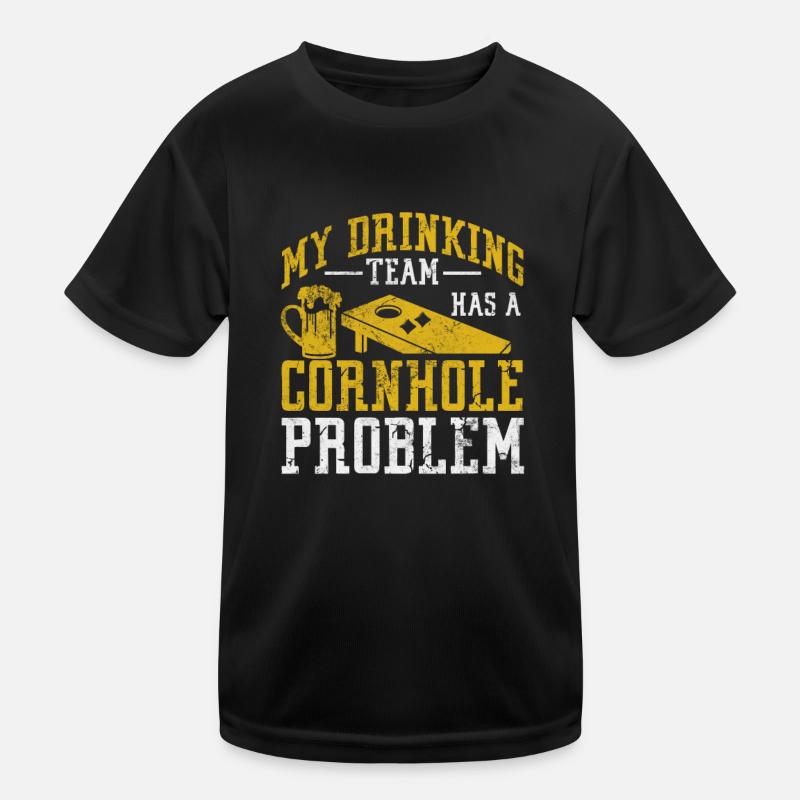 Cornhole Kinder Funktions-T-Shirt