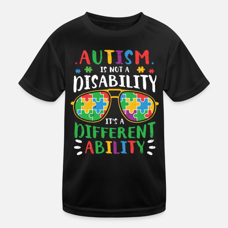 Autismus - Kinder Funktions-T-Shirt - Schwarz