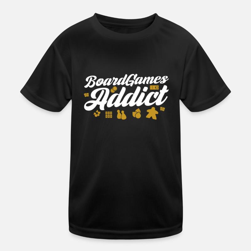 Brettspiel Brettspiele Sieleabend Spiele Geschenk - Kinder Funktions-T-Shirt - Schwarz