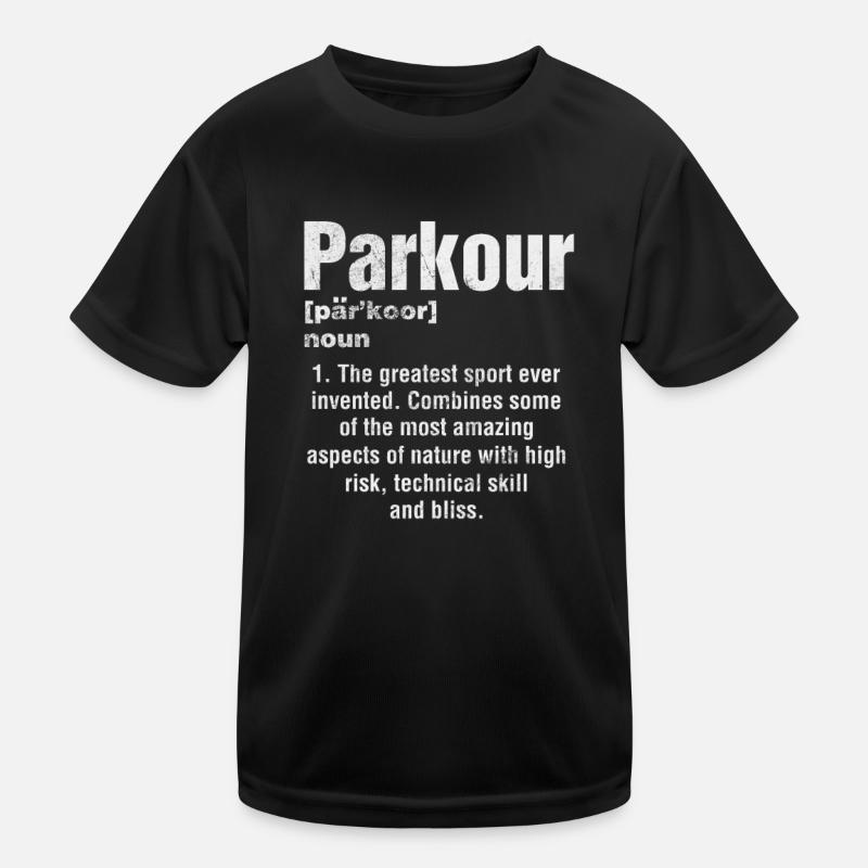 Parkour Kinder Funktions-T-Shirt