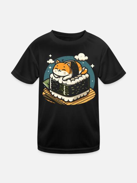 Sushi - T-shirt sport Enfant - noir - Devant