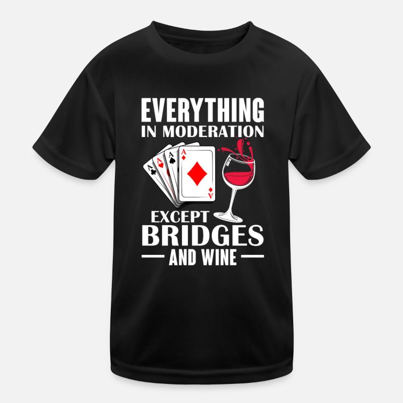 Bridge - Kinder Funktions-T-Shirt - Schwarz