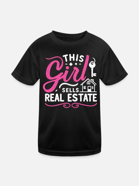 Realtor - Kids Functional T-Shirt - black - Front