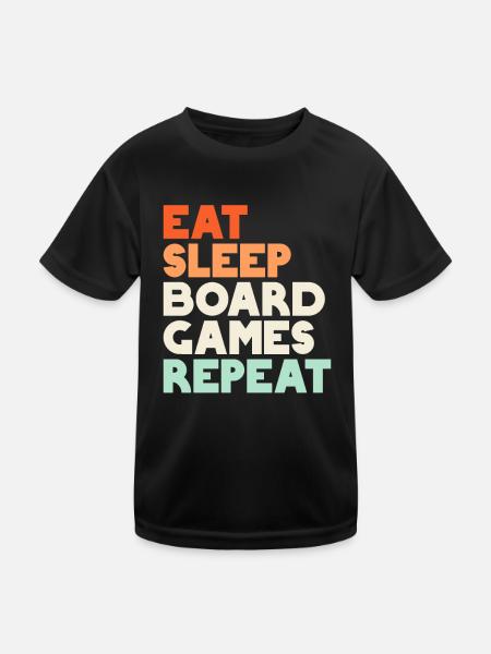 Jeux de société Jeux de société Dîner Jeux Cadeau - T-shirt sport Enfant - noir - Devant