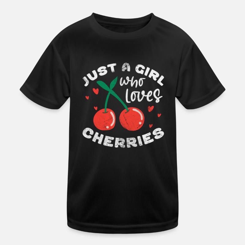 Kirsche Kinder Funktions-T-Shirt