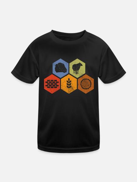 Board game - Kids Functional T-Shirt - black - Front