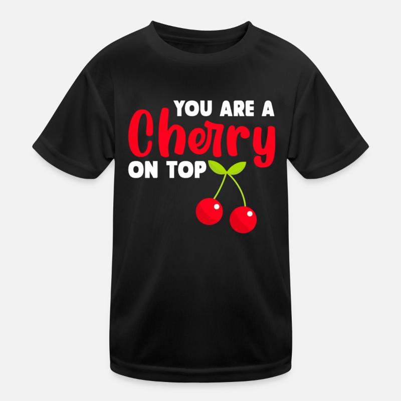 Kirsche Kirschbaum Kirschblüte Frucht Geschenk Kinder Funktions-T-Shirt