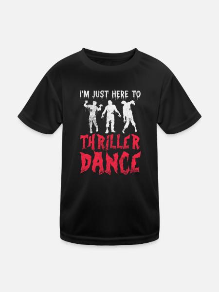 Zombie - Kinder Funktions-T-Shirt - Schwarz - Vorne