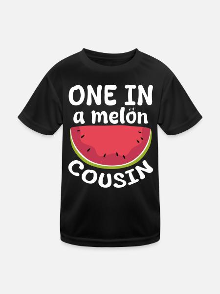 Pastèque cousin melon d’été cadeau de fruits d’été - T-shirt sport Enfant - noir - Devant