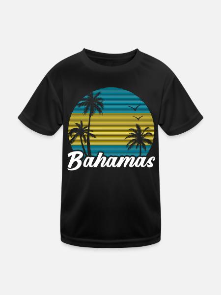 Bahamas Île des Caraïbes Cadeau d’été de l’Atlantique - T-shirt sport Enfant - noir - Devant
