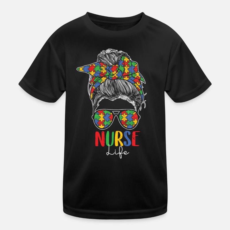 Autismus - Kinder Funktions-T-Shirt - Schwarz
