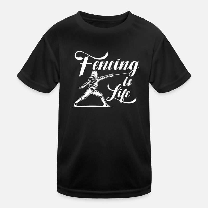 Fencing Sword Sabre Epee Fencing Gift Kids Functional T-Shirt
