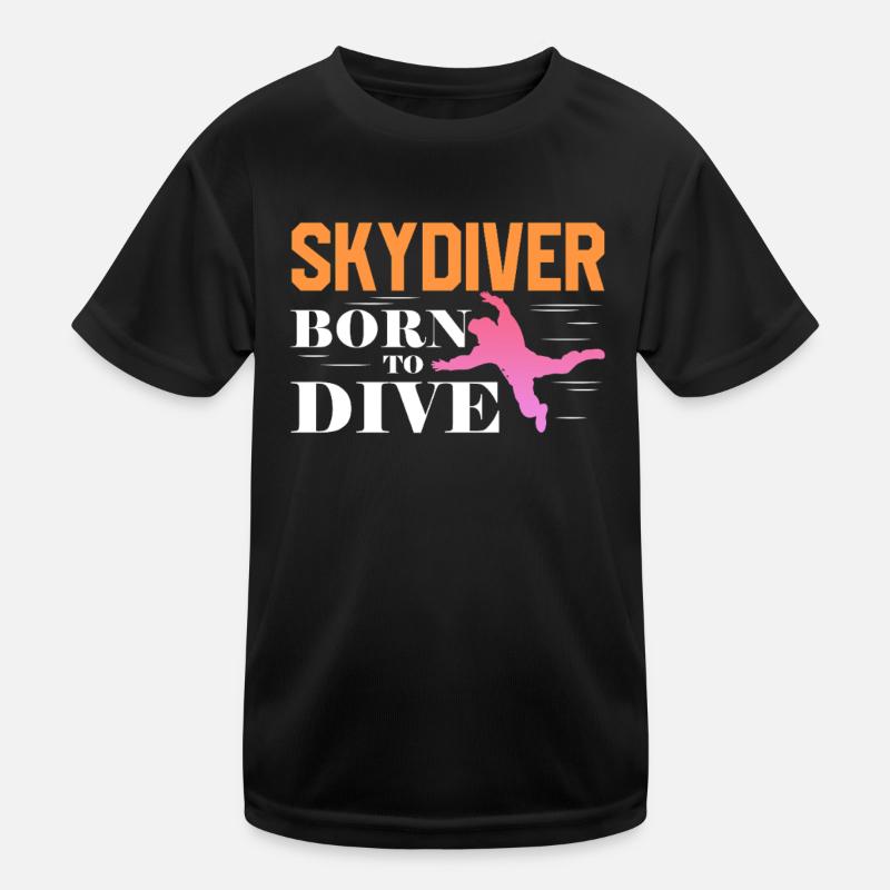 Skydive Skydiver Skydiving Parachute Gift Kids Functional T-Shirt